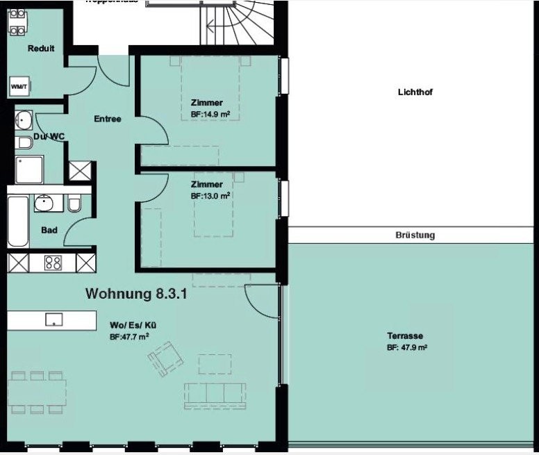 3 ½ rooms apartment, photo 6 sur 6