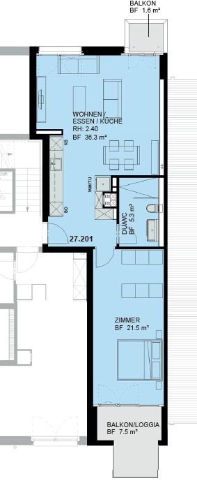 2 ½ rooms apartment