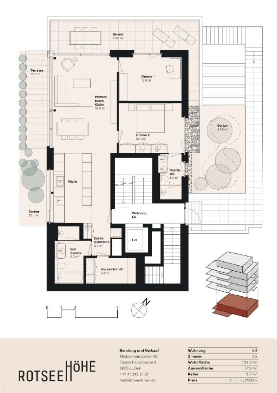 Appartement de 3 ½ pièces