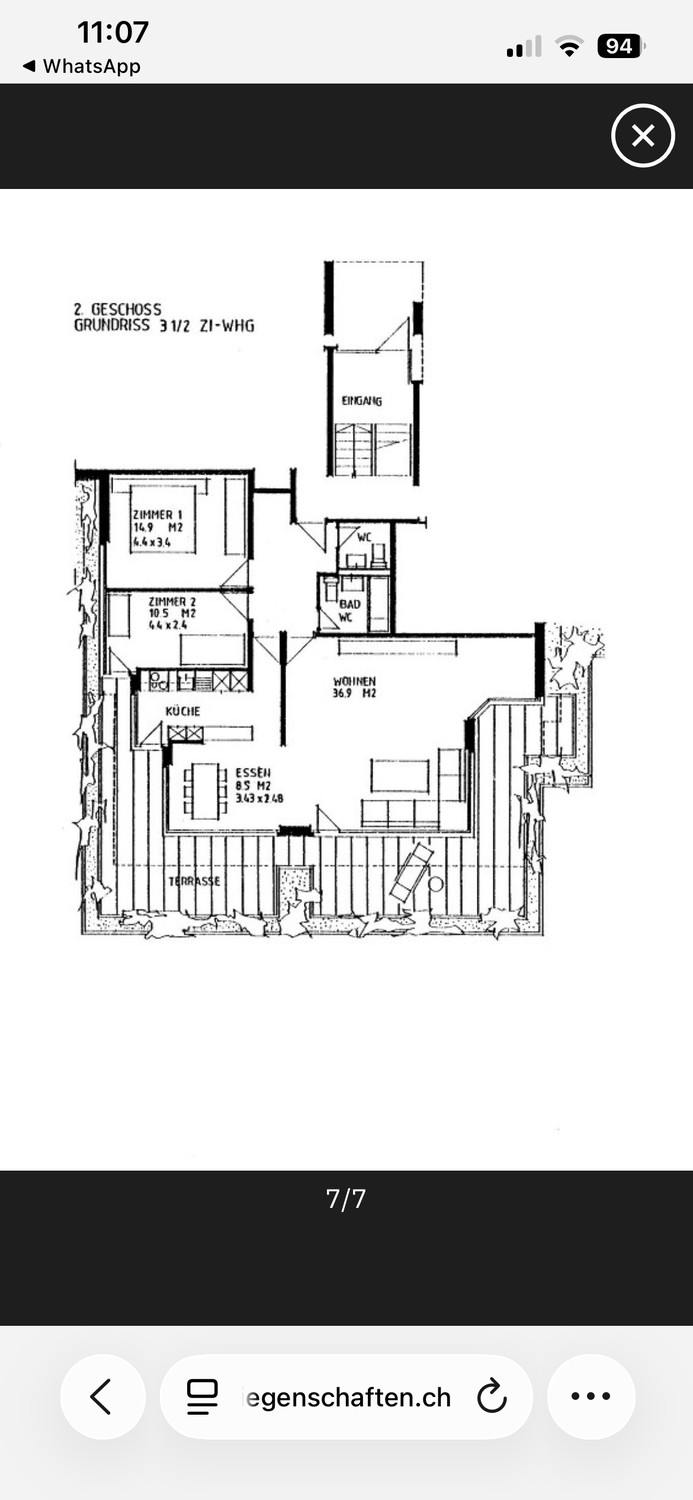 3 ½ rooms apartment