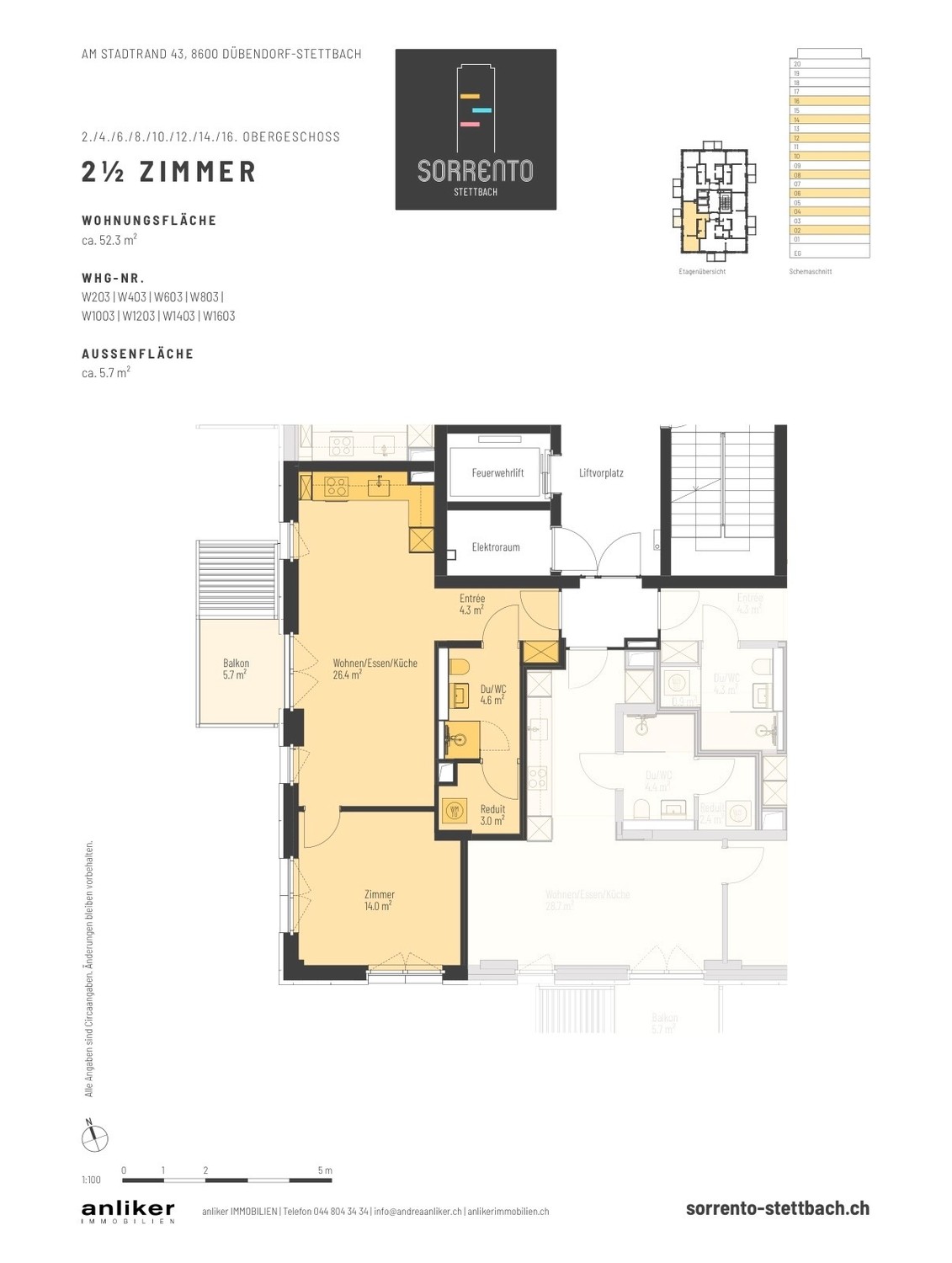 2 ½ pièces appartement