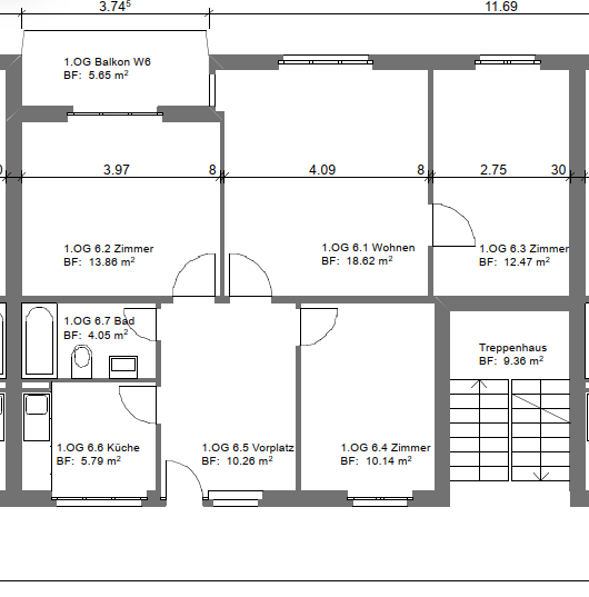 Appartement de 3 ½ pièces