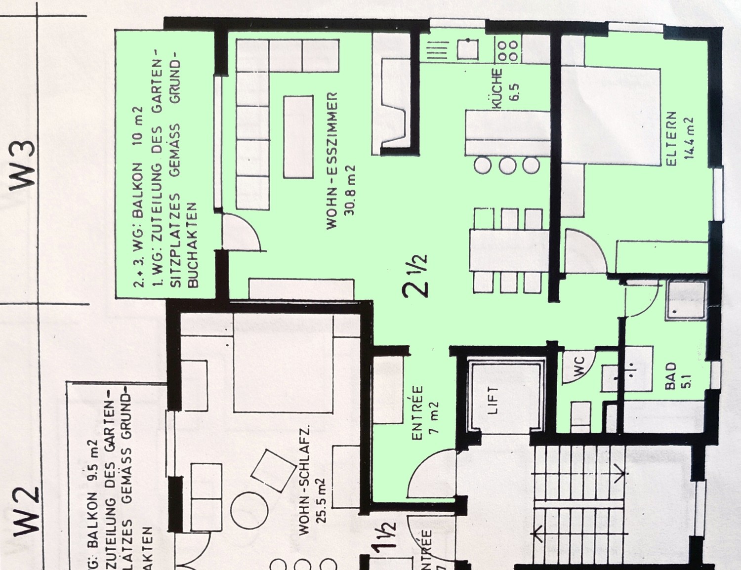 2 ½ rooms apartment
