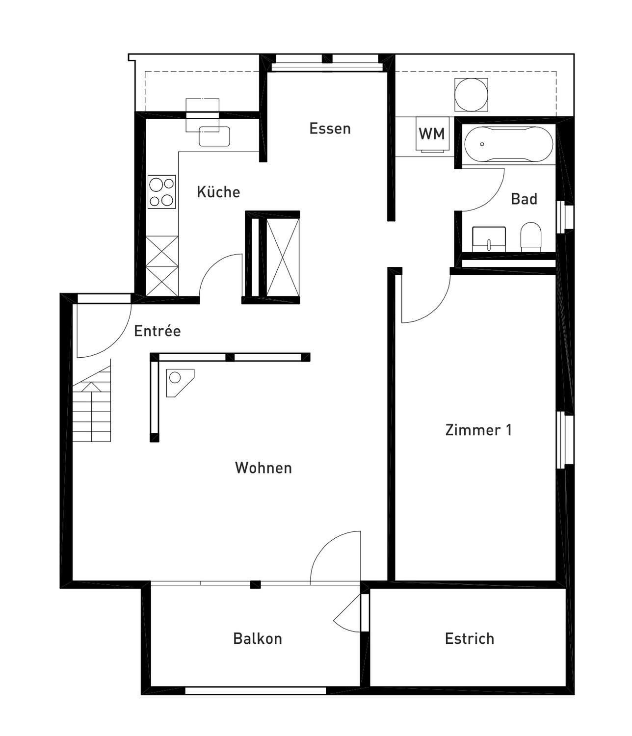 2 ½ rooms apartment