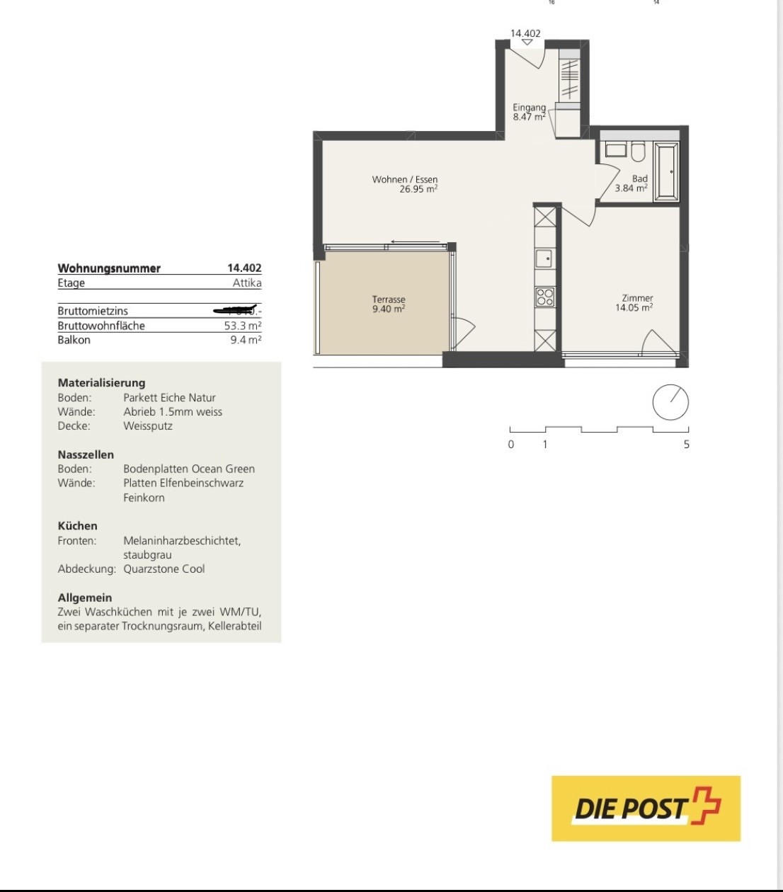 2 ½ rooms apartment