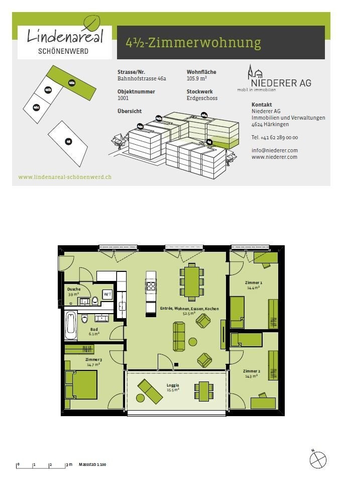 2 ½ rooms apartment