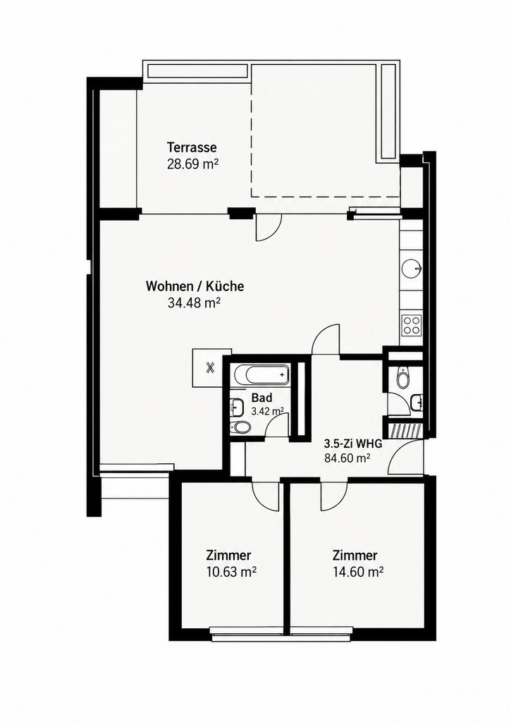 3 ½ rooms apartment, Foto 2 von 6