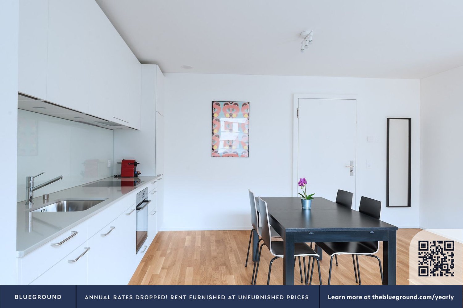 3 rooms furnished flat