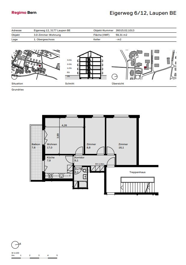 3 rooms apartment, Foto 6 von 7