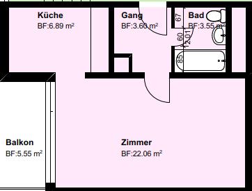 1 ½ rooms apartment