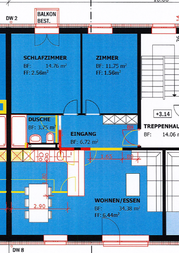 2 ½ rooms apartment