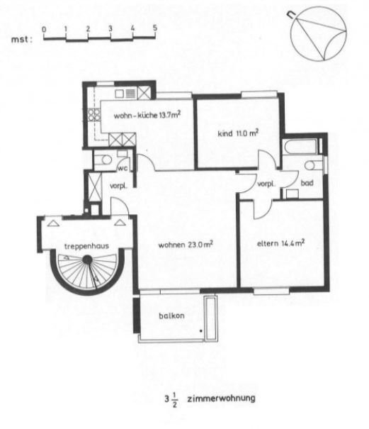 3 ½ rooms apartment