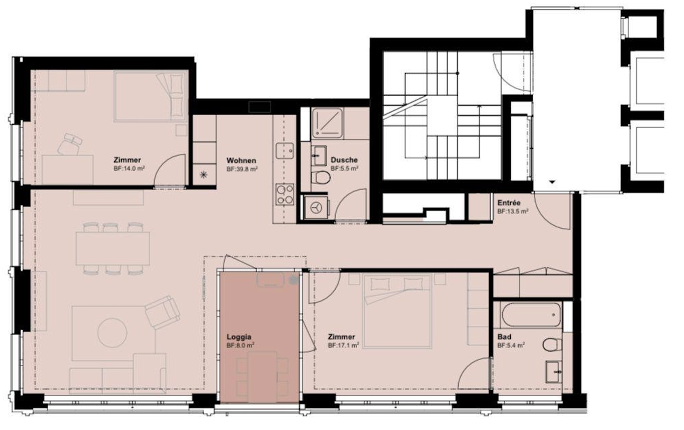 3 ½ Zimmer Wohnung, Foto 6 von 6