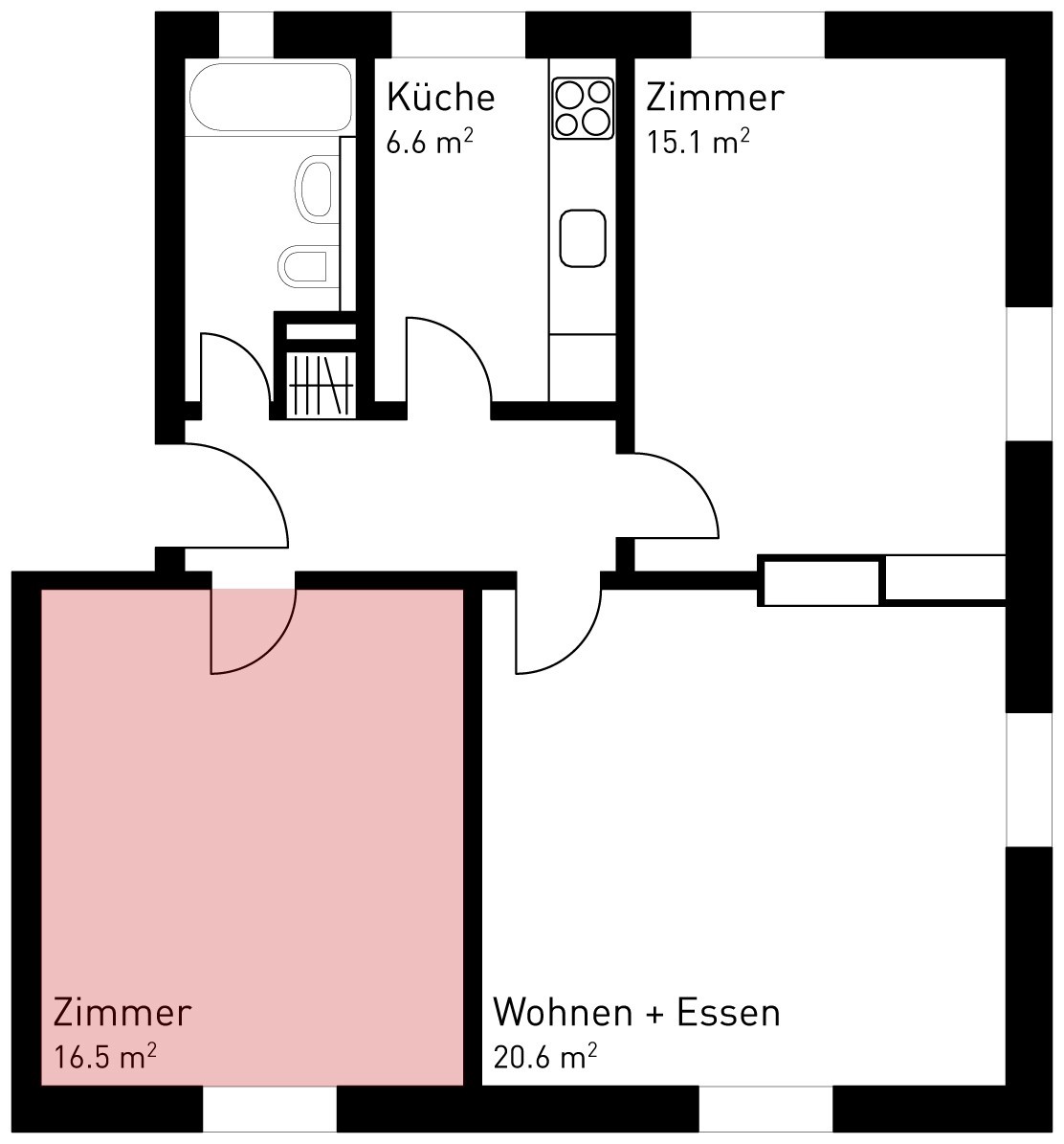 Chambre dans un appartement partagé