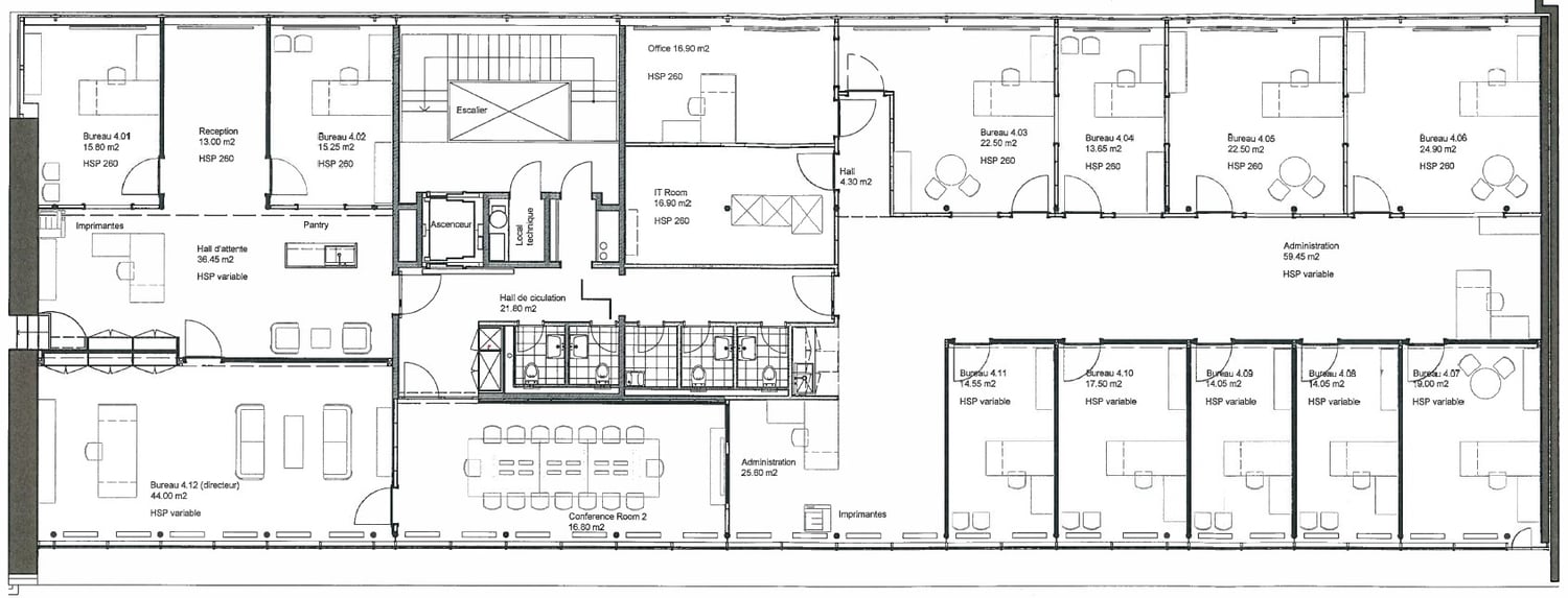 640m² Büro