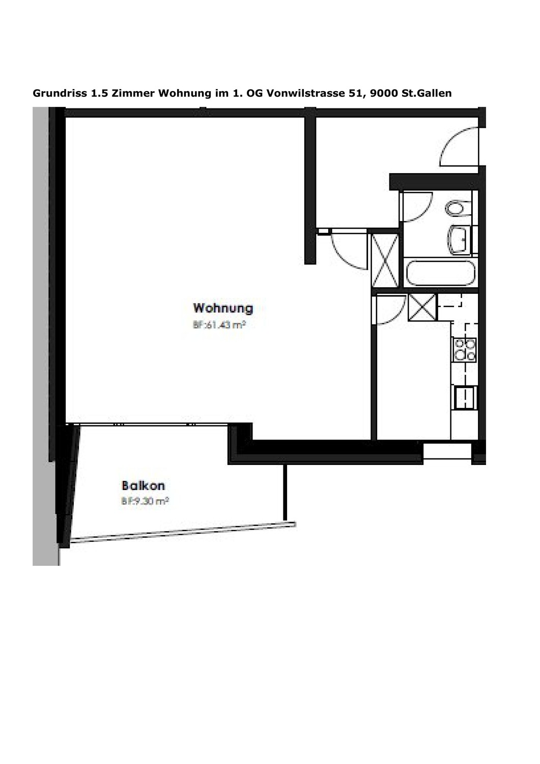 1 ½ rooms apartment, Foto 7 von 7