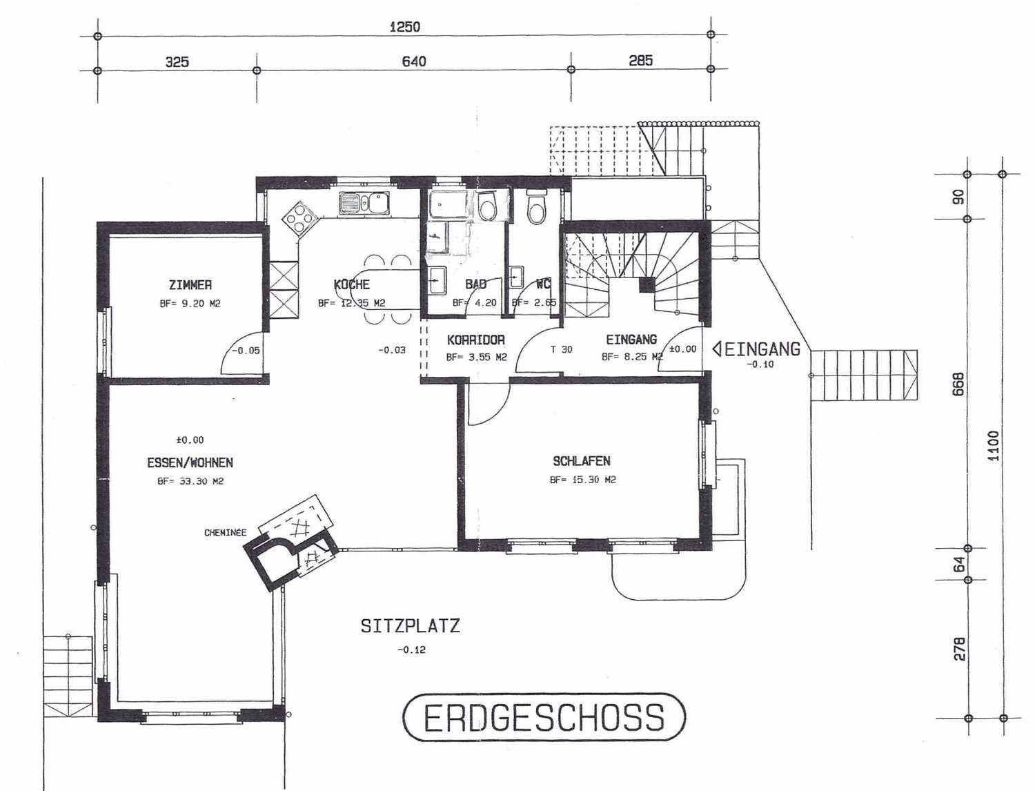3 ½ rooms furnished flat