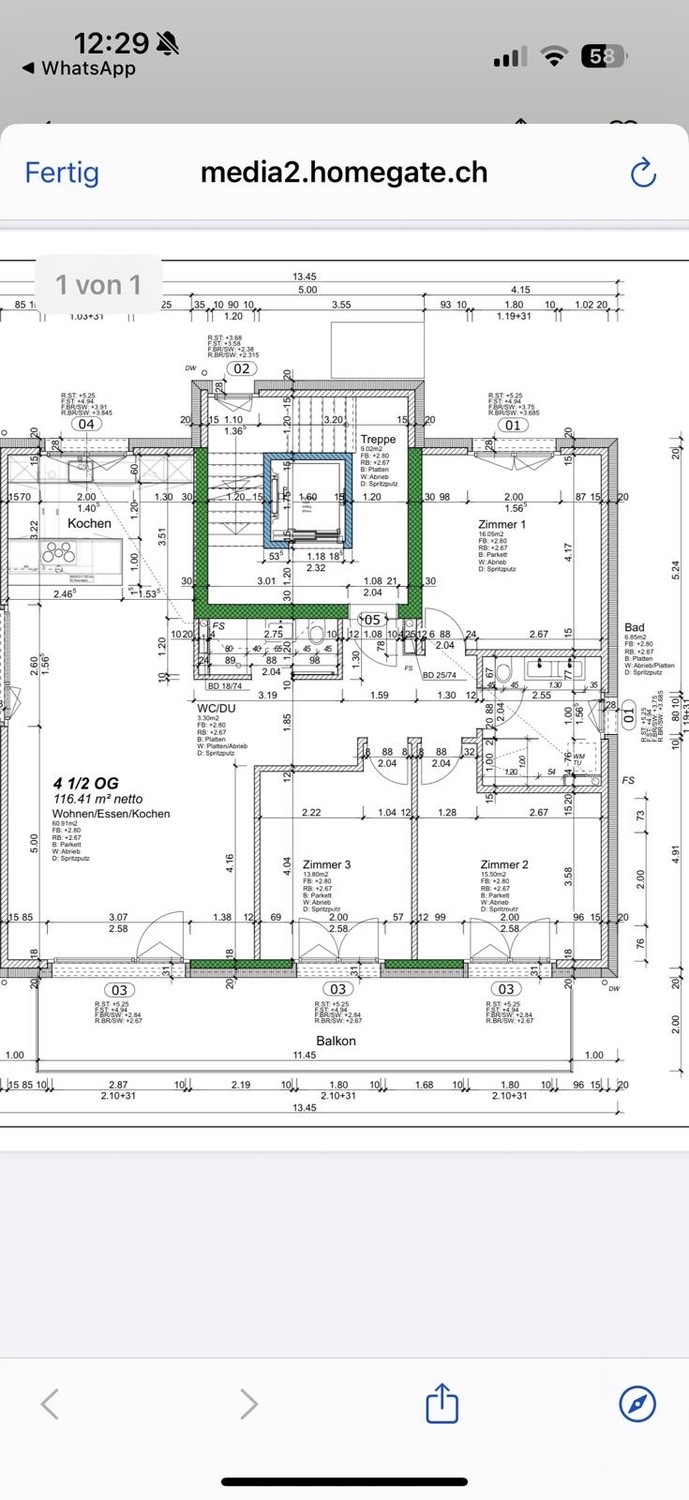 3 ½ rooms apartment