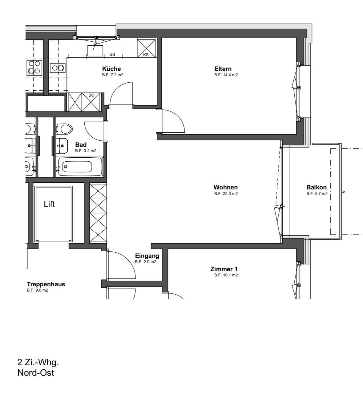 2 rooms apartment, Foto 4 von 4