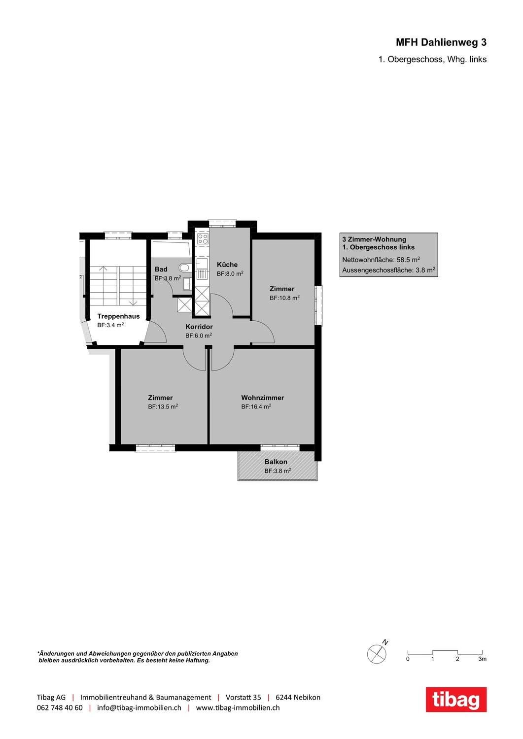 3 rooms apartment