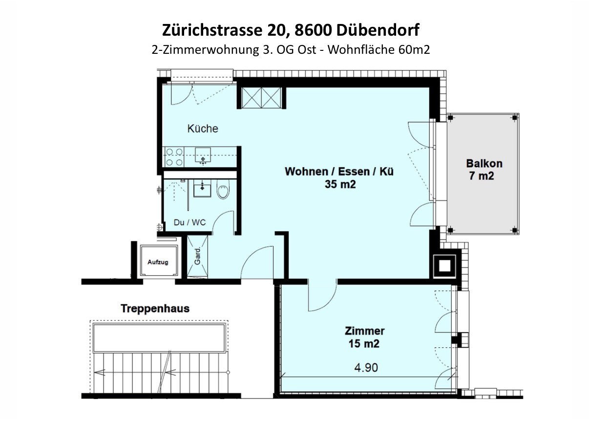 Appartement de 2 pièces