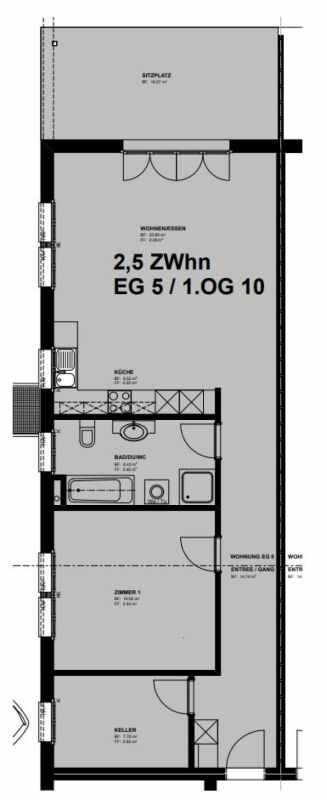 2 ½ rooms apartment