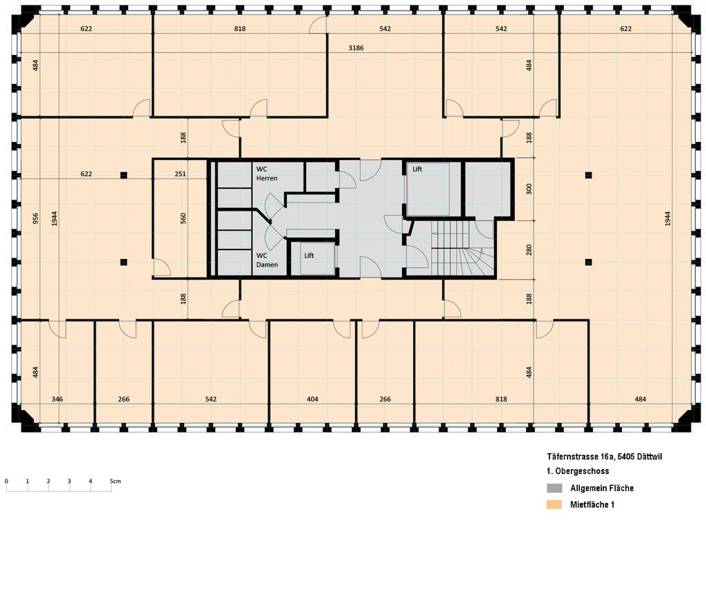 100m² bureau