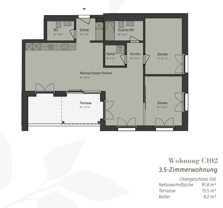 Appartement de 3 ½ pièces