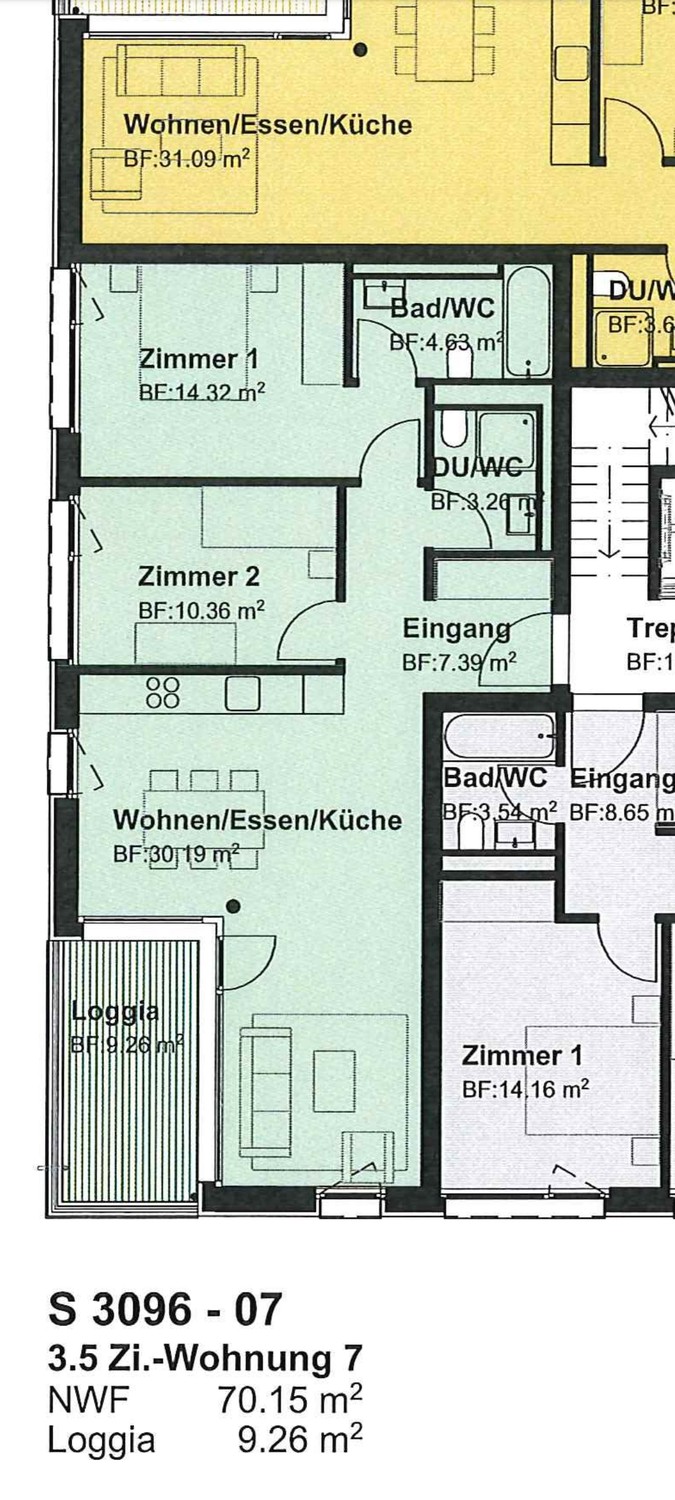 3 ½ rooms apartment