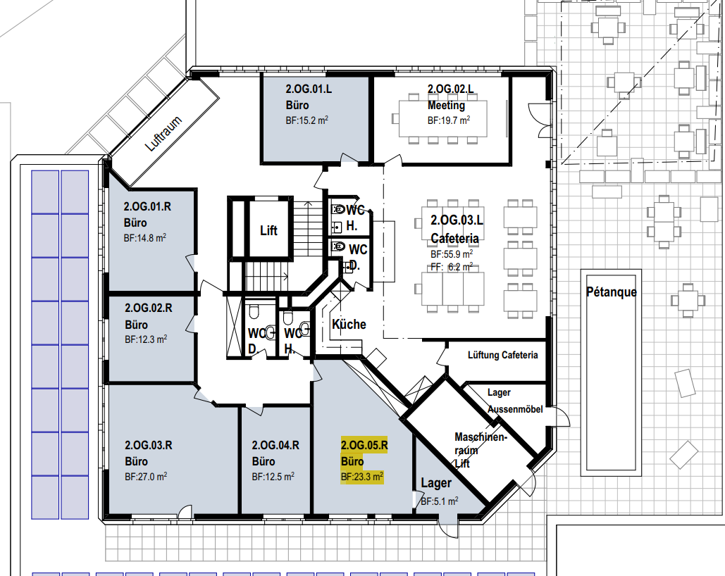 23m² office