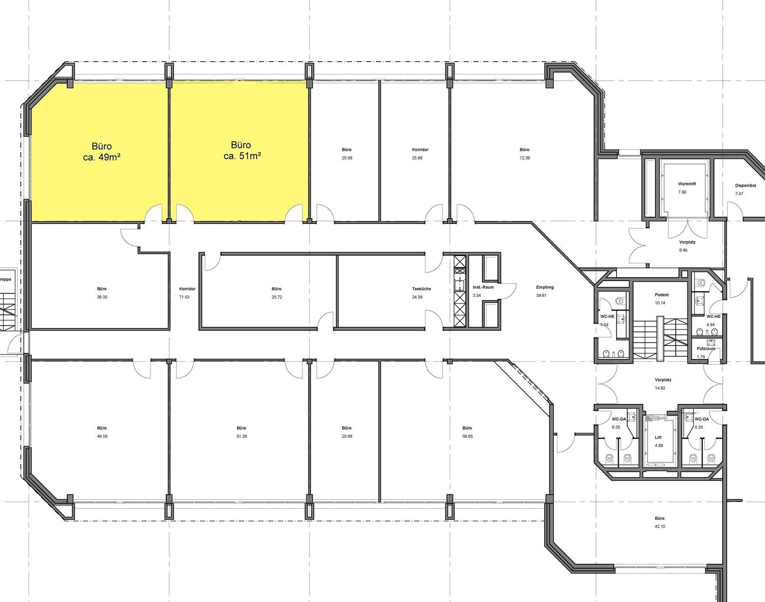 120m² office