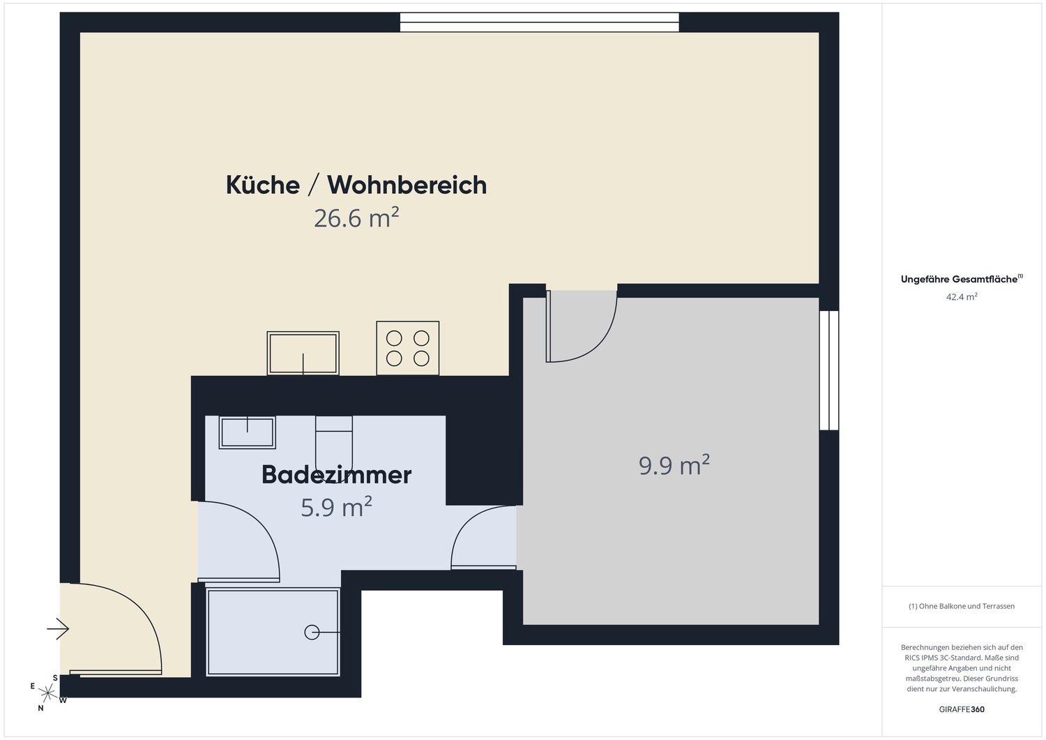 2 ½ rooms roof flat, Foto 9 von 9
