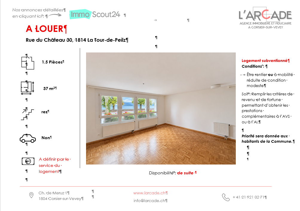 1 ½ Zimmer-Wohnung, Foto 1 von 7