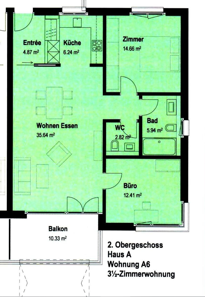 3 ½ pièces appartement