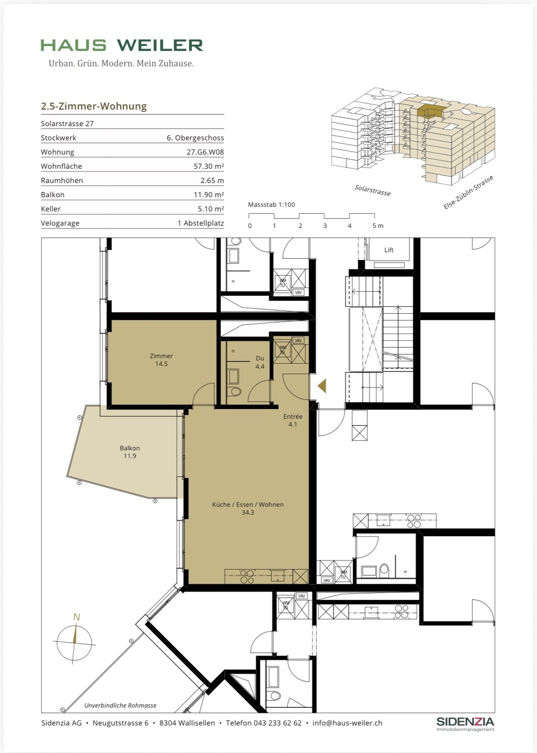 Appartement de 1 ½ pièces