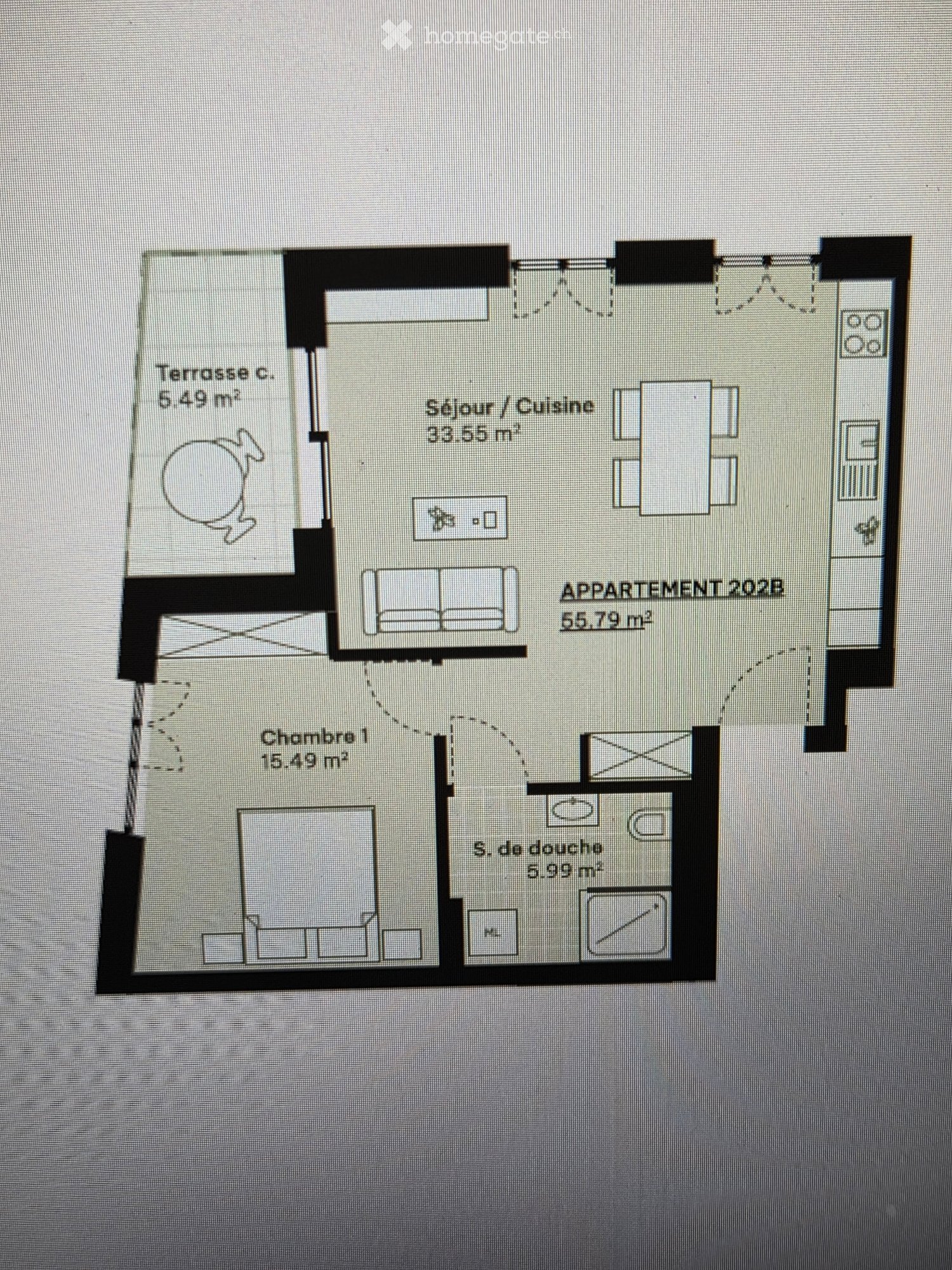 2 Zimmer Wohnung, Foto 3 von 5