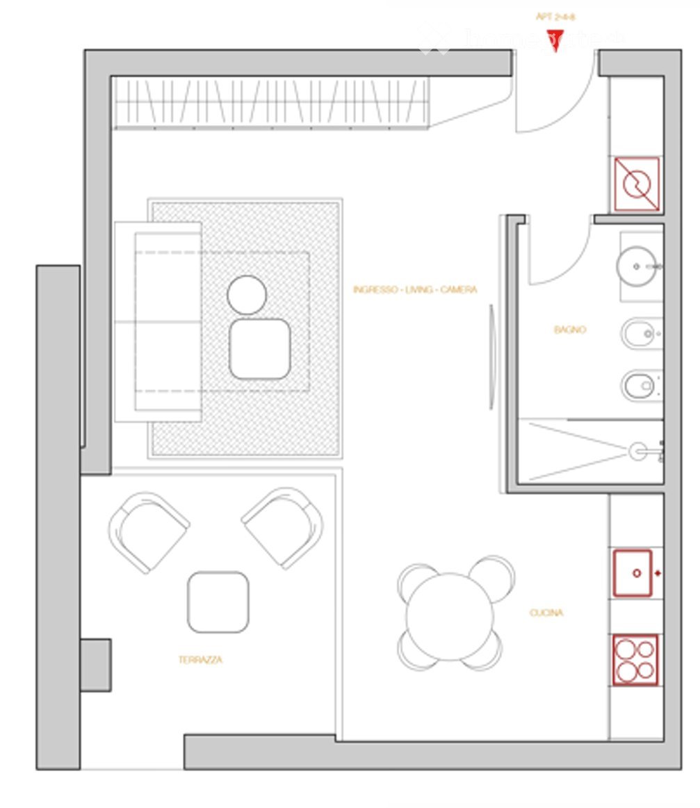 1 ½ rooms apartment