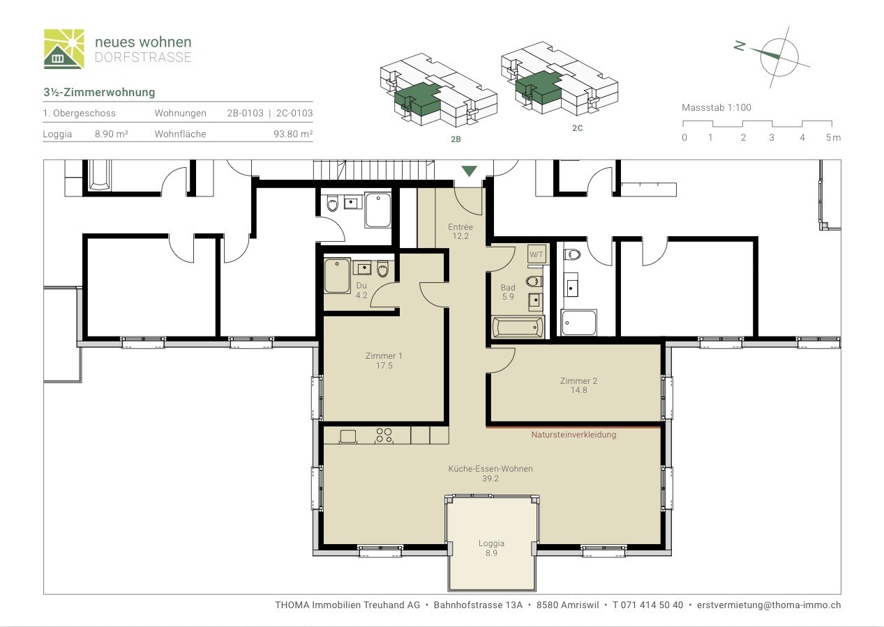 Appartamento di 3 ½ locali