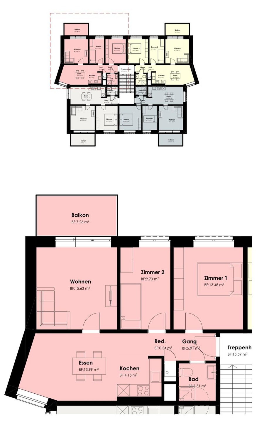 3 ½ rooms apartment