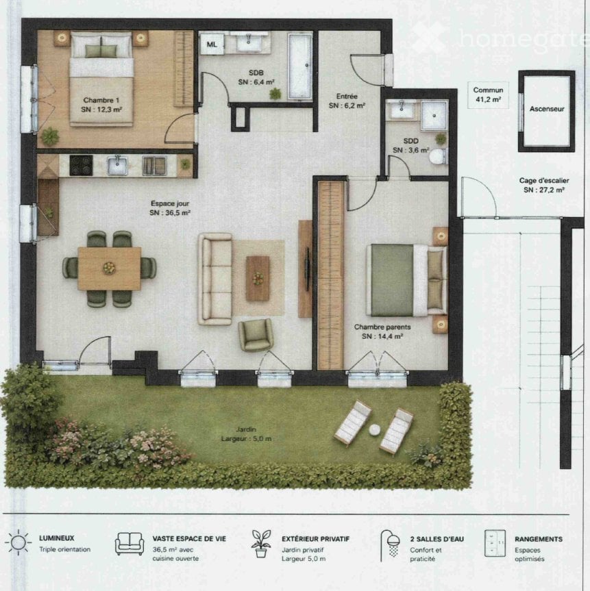 3 ½ rooms apartment
