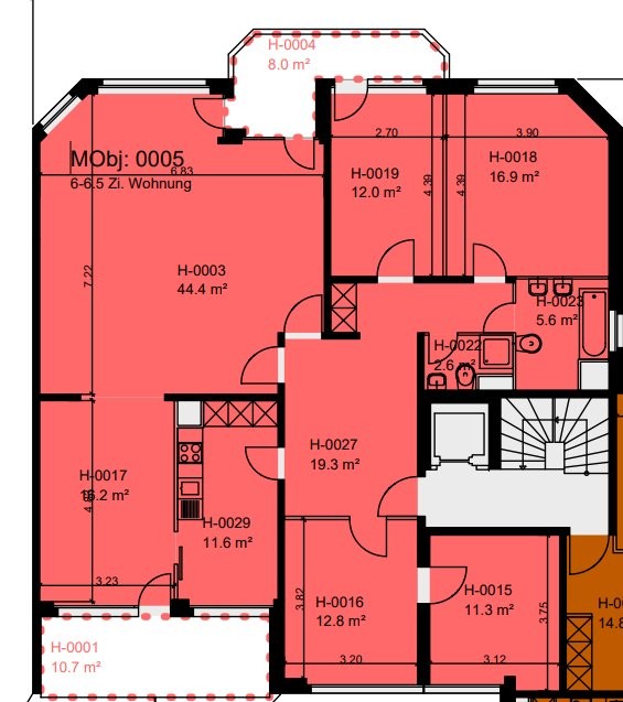 3 rooms apartment