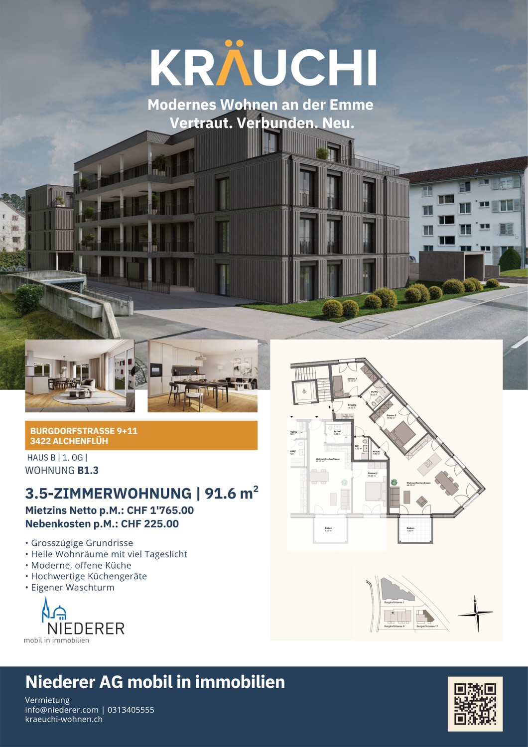 Appartement de 3 ½ pièces