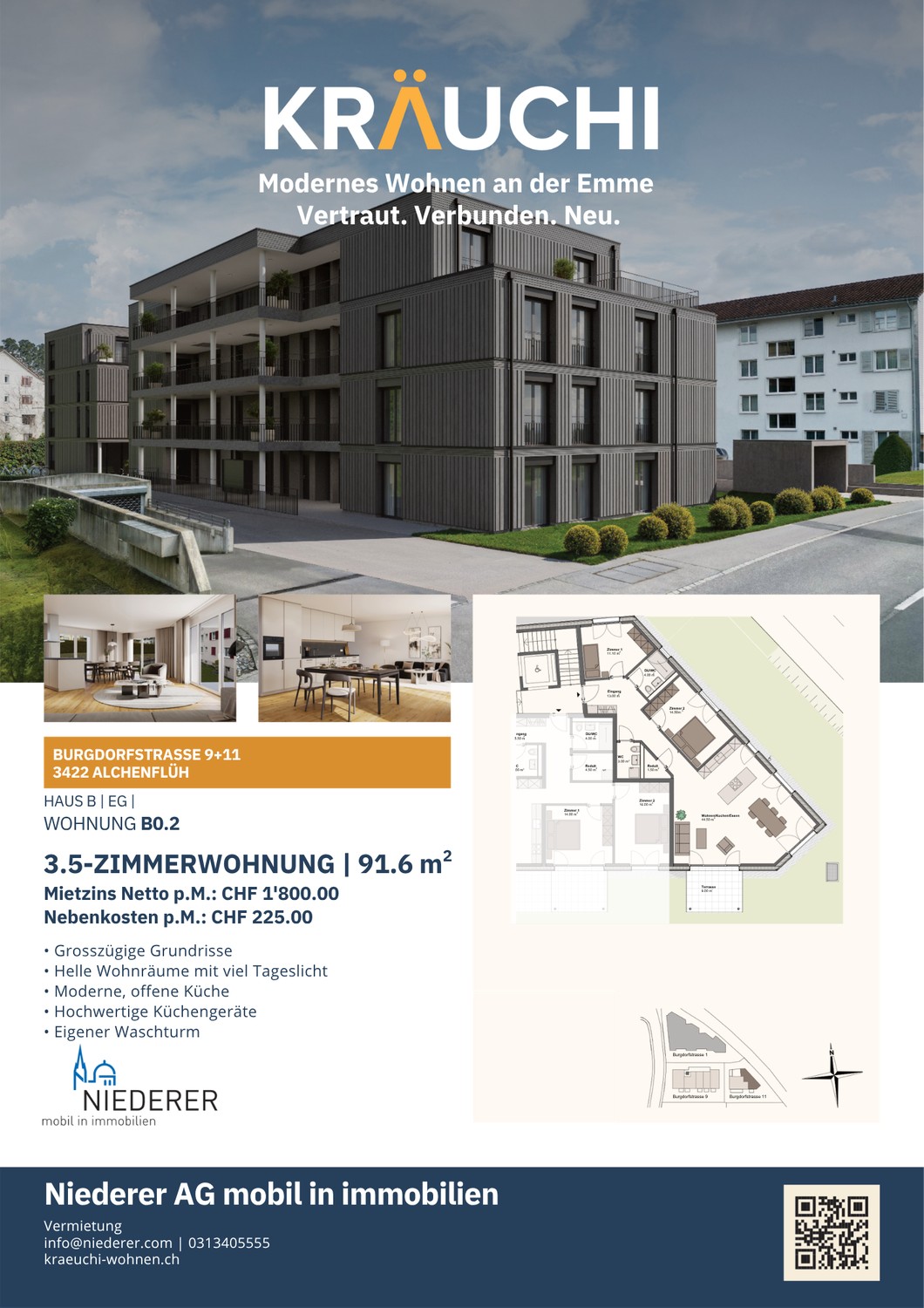 Appartement de 3 ½ pièces