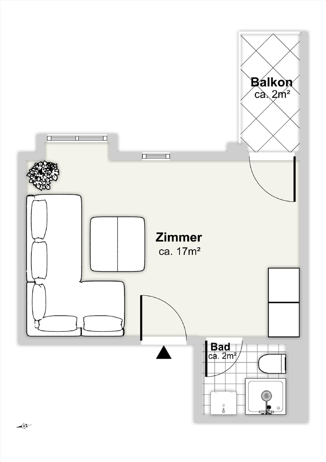 1 room apartment