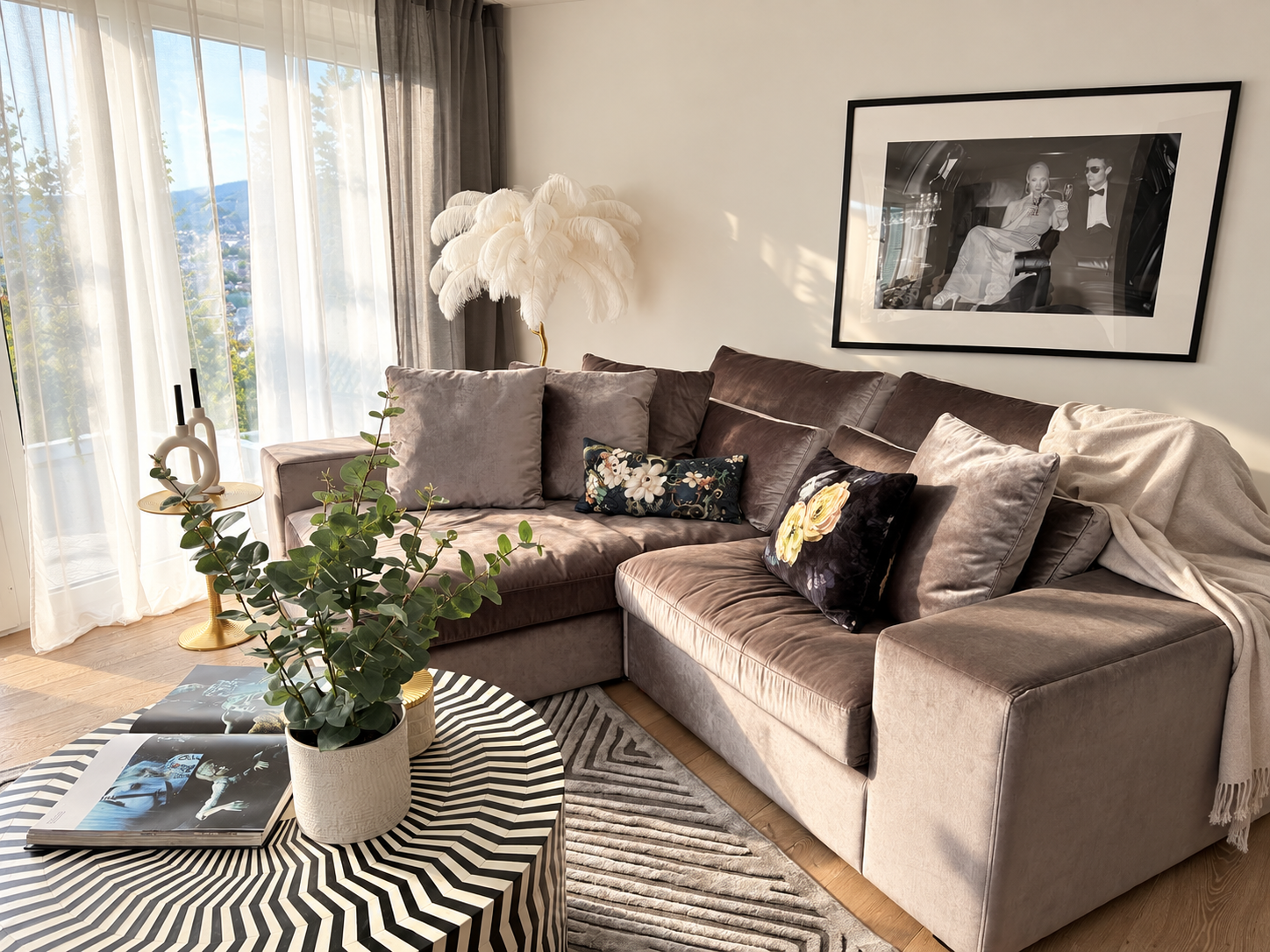 3 rooms furnished flat