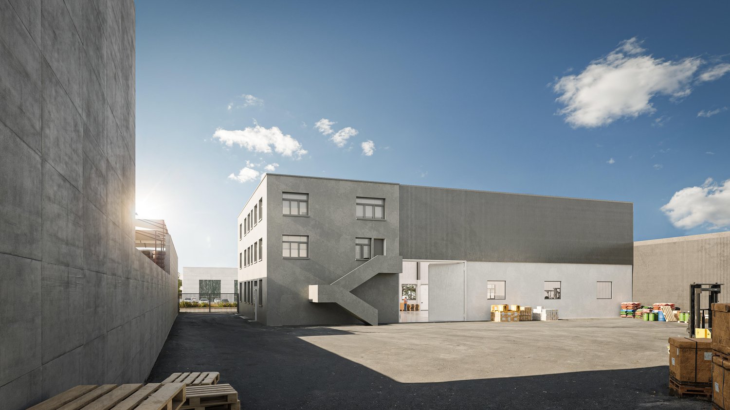 881m² Industrieobjekt

Freistehendes Gebäude (Industriehalle mit dazugehörigen Büros) komplett renoviert, zu vermieten im Herzen des Industriegebiets von Plan-les-Ouates.

Die Räumlichkeiten:

Industriehalle von 428 m2 mit einer Höhe > 8m
3 Büroebeben von jeweils 151 m2
Privater Aussenhof

Stärken:
, Foto 1 von 7