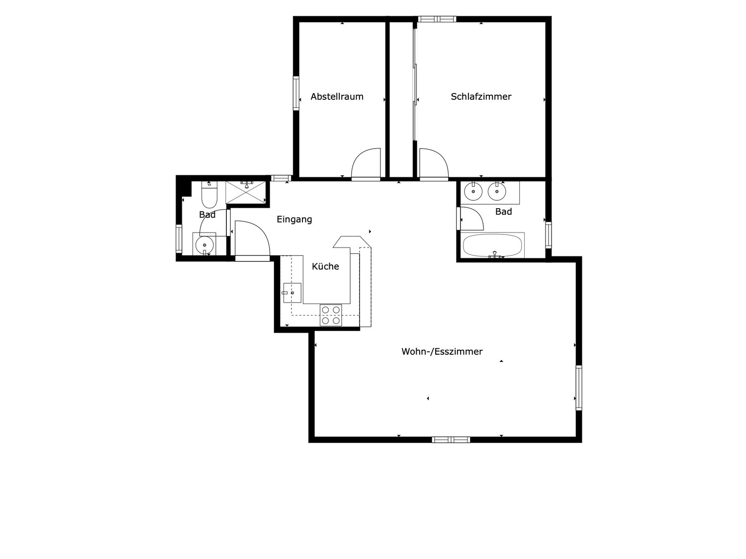 2 ½ Zimmer Wohnung, Foto 2 von 2