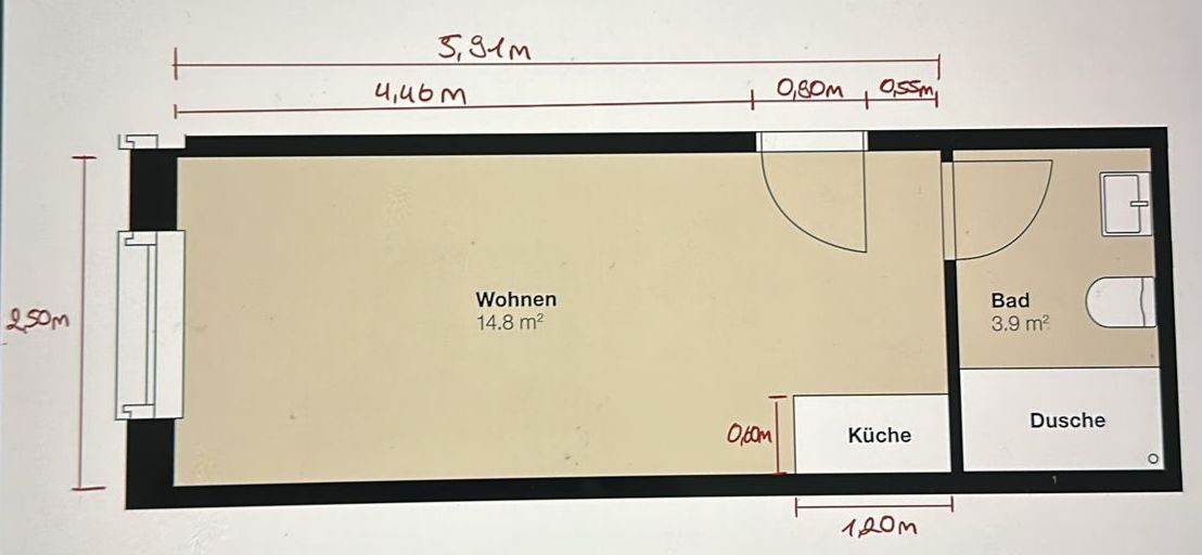 1-Zimmer-Wohnung, Foto 6 von 6