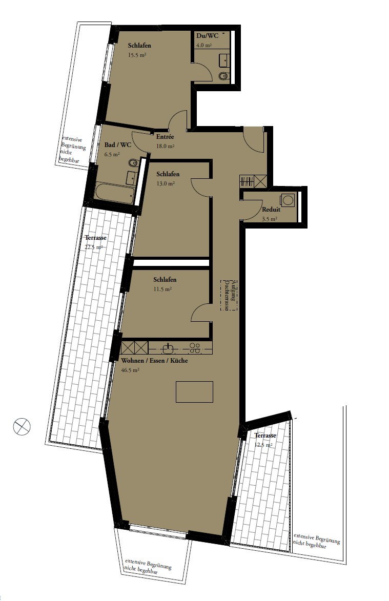 4 ½ pièces appartement au grenier