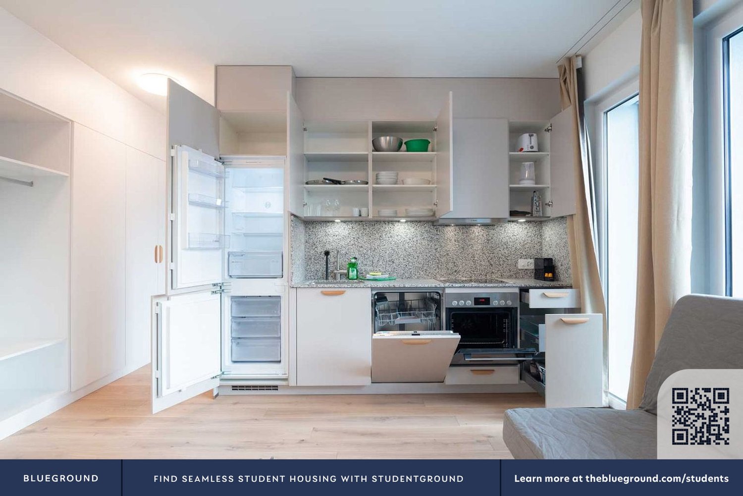 2 rooms furnished flat